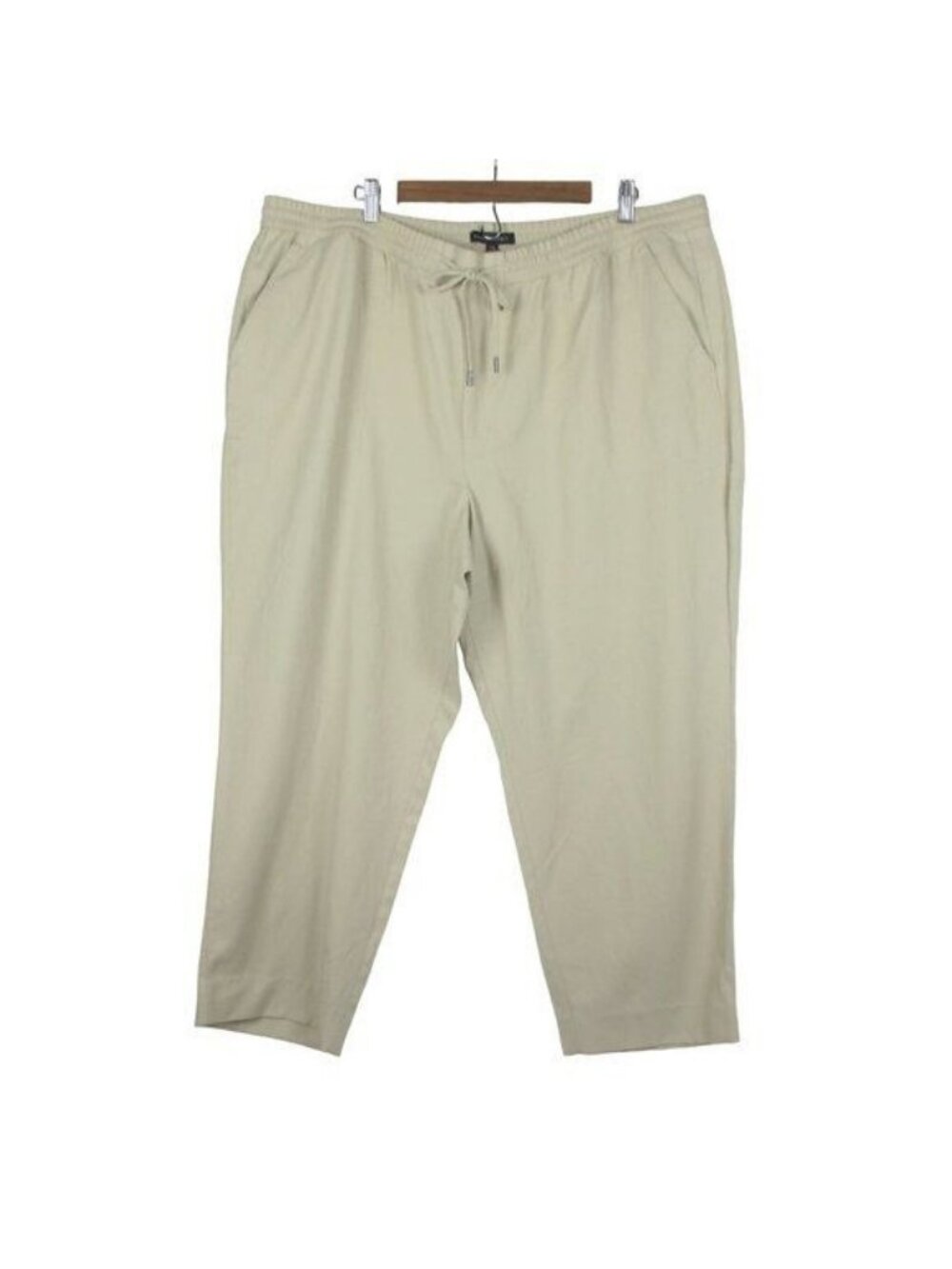 Banana Republic Cotton Linen Relaxed Drawstring Pants Beige Women's XXL NWT $98